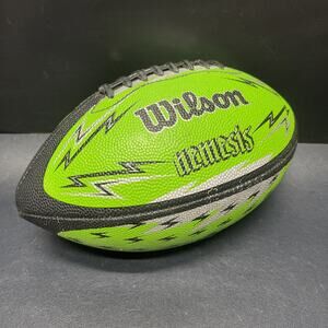Vtg Wilson NEMESIS Green Black Silver Lightning Football, WTF1574 HHS.